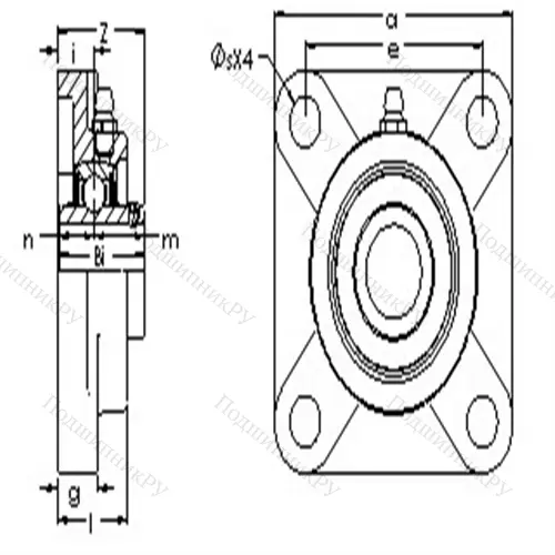 Подшипниковый узел, дюймовая серия UCF 214-44E от производителя  AST Подшипниковый узел, дюймовая серия UCF 214-44E от производителя  AST