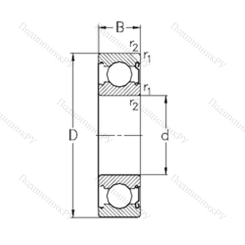 Подшипник шариковый радиальный 6022-Z