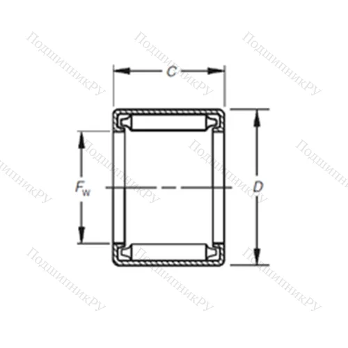 Подшипник игольчатый радиальный BH-208 от производителя  TIMKEN