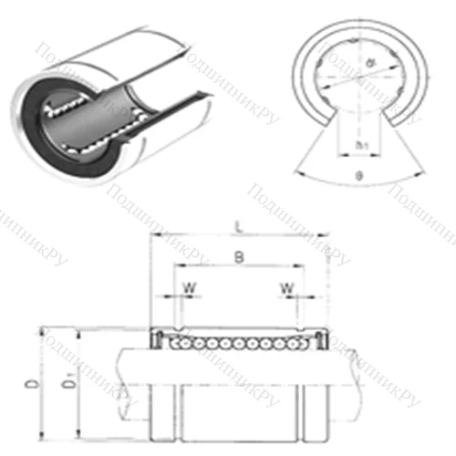 Подшипник шариковый линейный LME 20UUOP от производителя  Samick