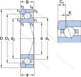 Подшипник 7020 CE/P 4AH 1