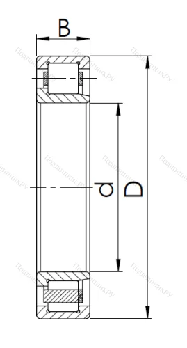 Цилиндрический роликовый подшипник 42308 Л (NJ 308 M) в Чебоксарах