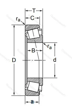 Конический роликовый подшипник 7518 (32218) в Чебоксарах