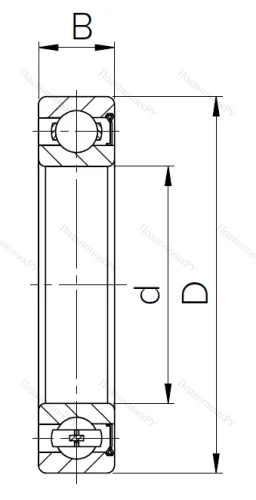 Шариковый однорядный подшипник 60104 (6004 Z) в Чебоксарах