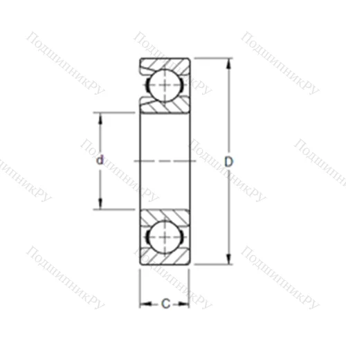 Подшипник шариковый радиальный 218W