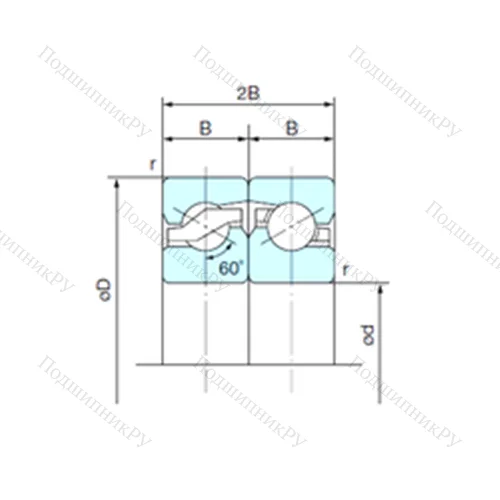 Подшипник шариковый упорно-радиальный спаренный 40TAB 09DF