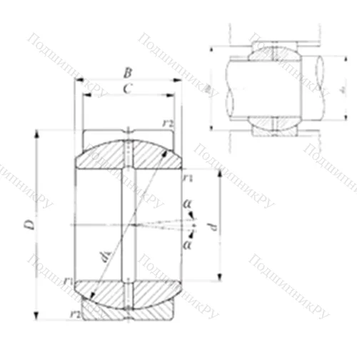 Подшипник скольжения сферический SB 40A