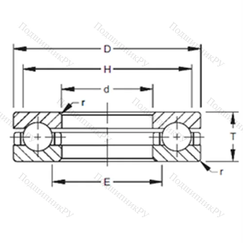 Подшипник шариковый упорный 110TVB 472