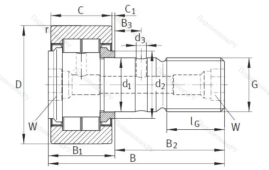 Подшипник NUKR 72 A