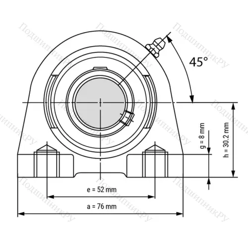 Подшипниковый узел UCPA 201 - Вал: 12 мм от производителя  LPZ