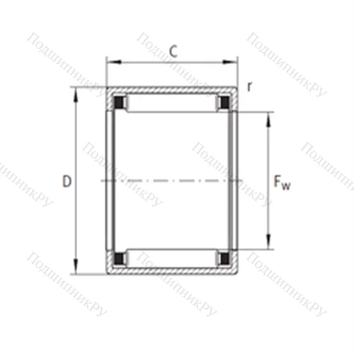 Подшипник игольчатый радиальный SCE 3210
