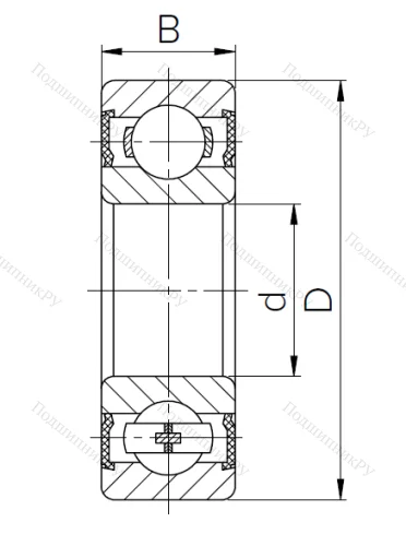 Шариковый однорядный подшипник 180104 T (6004-2RST.CRF) в Чебоксарах