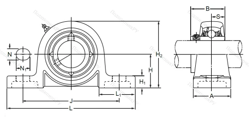 Подшипниковый корпус PPL 207 SB (BLACK) в Чебоксарах