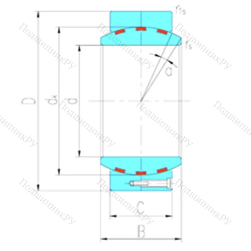 Подшипник скольжения сферический GEH 800HF/Q от производителя  LS