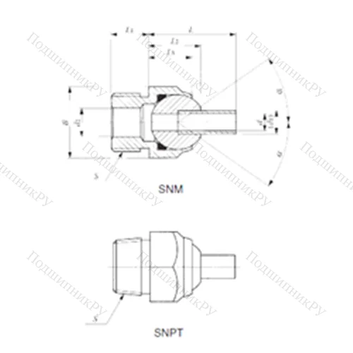 Подшипник скольжения сферический SNM 24-60