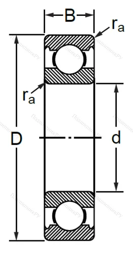 Шариковый однорядный подшипник 118 (6018 (BULK)) в Чебоксарах