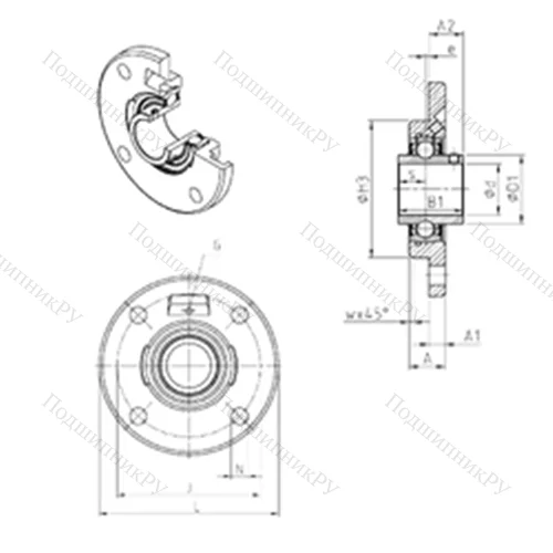Подшипниковый узел шариковый радиальный UCFCE 211