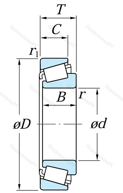 Конический роликовый подшипник 32930 JR OEU2F7OC6X от производителя  KOYO