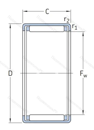 Игольчатый подшипник HK 4516 от производителя  KOYO