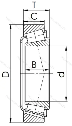 Конический роликовый подшипник 67512 (32212 B) в Чебоксарах