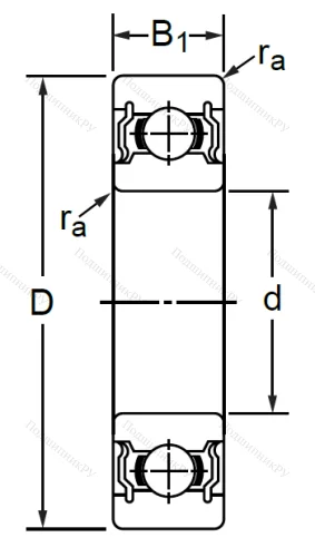Дюймовый шариковый подшипник R 10 2RS (KLNJ 5/8-2RSRY) в Чебоксарах