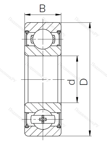 Шариковый однорядный подшипник 80201 (6201 ZZ) в Чебоксарах