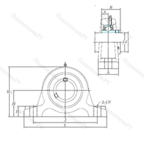 Подшипниковый узел шариковый радиальный UCIP 313-40 от производителя  KOYO Подшипниковый узел шариковый радиальный UCIP 313-40 от производителя  KOYO