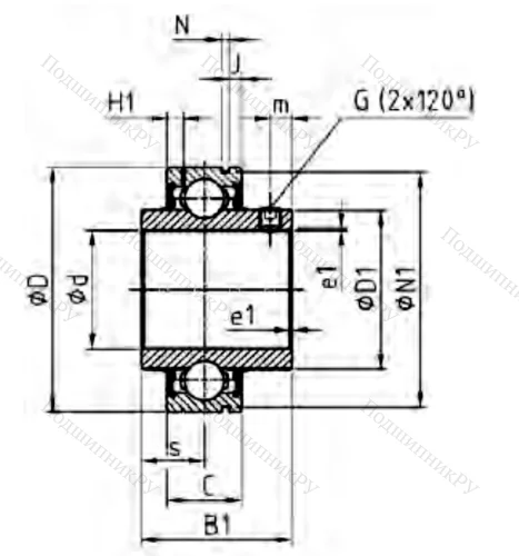 Корпусный подшипник CUC 205-16 в Чебоксарах