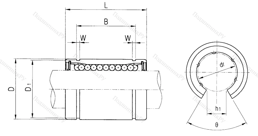 Подшипник LME 25 UU OP в Чебоксарах