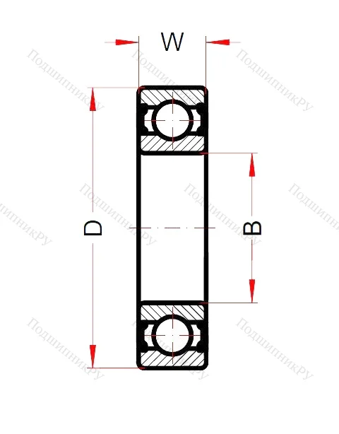 Высокотемпературный подшипник 6006 BHTS ZZ 280°