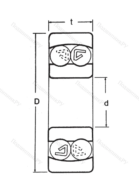 Двухрядный шариковый подшипник 1310 ()