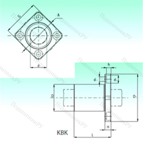 Подшипник шариковый линейный KBK 08 от производителя  NBS