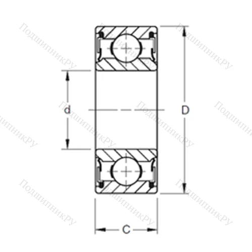Подшипник шариковый радиальный W 214PP