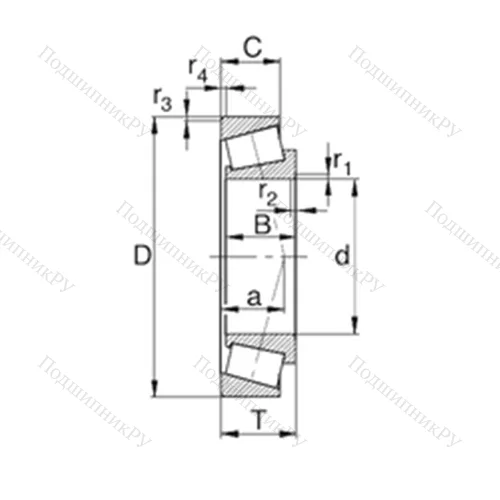 Подшипник роликовый радиально-упорный 32209J