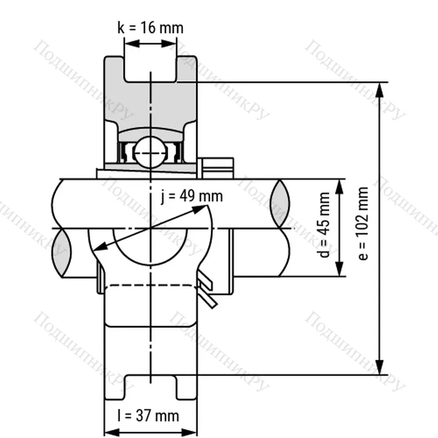 Подшипниковый узел UKT 210+H 2310 - Вал: 45 мм