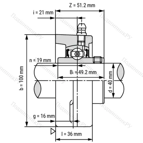 Подшипниковый узел SS-UCFL 208 - Вал: 40 мм от производителя  LPZ Подшипниковый узел SS-UCFL 208 - Вал: 40 мм от производителя  LPZ