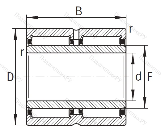 Игольчатый подшипник NA 6914 ZW XL