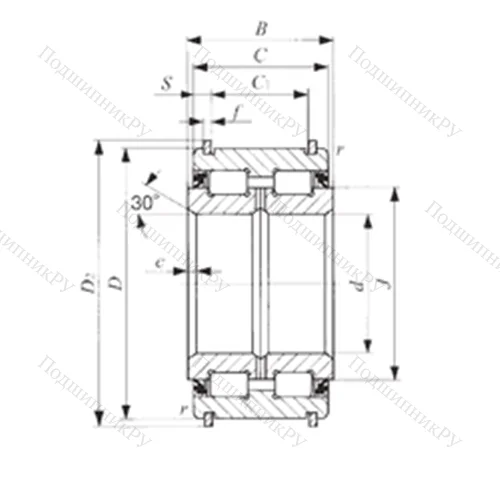 Подшипник роликовый радиальный NAS 5011UUNR