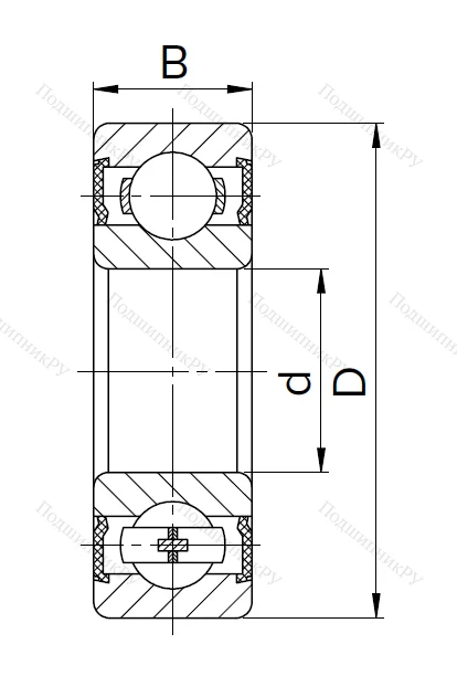Миниатюрный шариковый подшипник 180025 T (625 2RST) в Чебоксарах