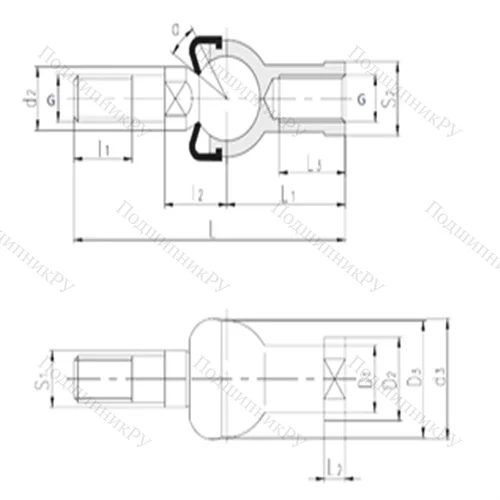 Подшипник скольжения сферический SQZ 14-RS