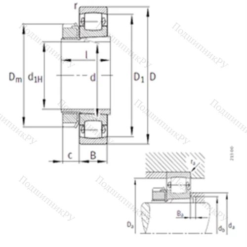 Подшипник роликовый радиальный самоцентрирующийся
