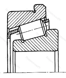 Подшипник  67311 (30311R) размер 55x120x31,5