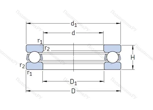 Упорный шариковый подшипник BA 4 от производителя  SKF