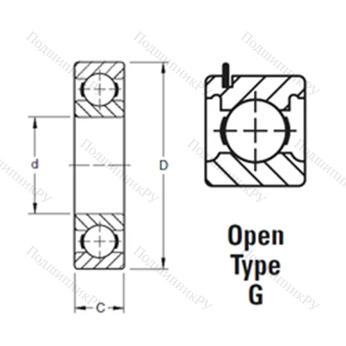 Подшипник шариковый радиальный 212KG