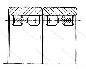 Модификация подшипника 4-3572114К размер 82x110x60