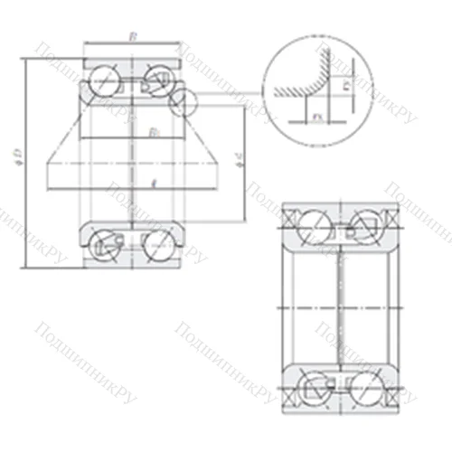 Подшипник шариковый радиально-упорный DE 0690LZCS 12PX 1/L 244 от производителя  NTN
