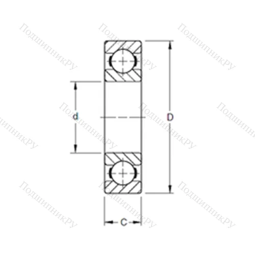 Подшипник шариковый радиальный S 12K от производителя  TIMKEN Подшипник шариковый радиальный S 12K от производителя  TIMKEN