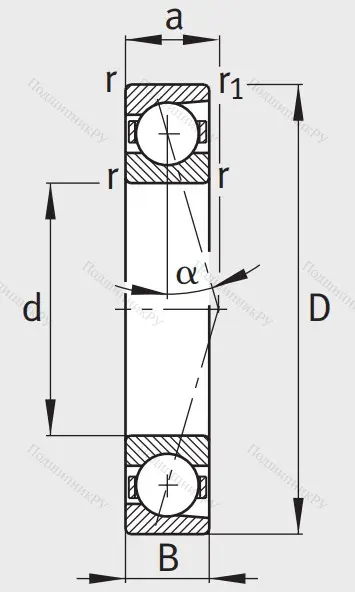 Сверхточный подшипник B 7011 CTP 4SUL
