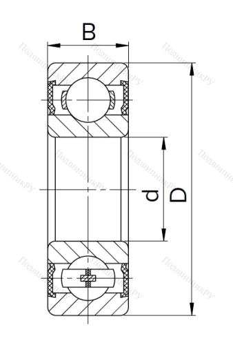 Миниатюрный шариковый подшипник 180035 T(635 2RST) в Чебоксарах
