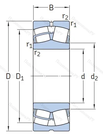 Сферический роликовый подшипник 53616 Н (22316 W 33) в Чебоксарах